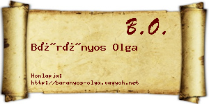 Bárányos Olga névjegykártya