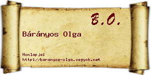 Bárányos Olga névjegykártya